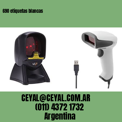 690 etiquetas blancas