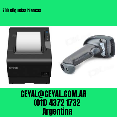 700 etiquetas blancas