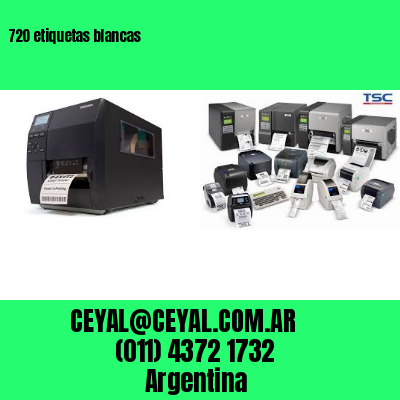 720 etiquetas blancas