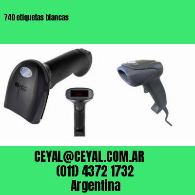 740 etiquetas blancas