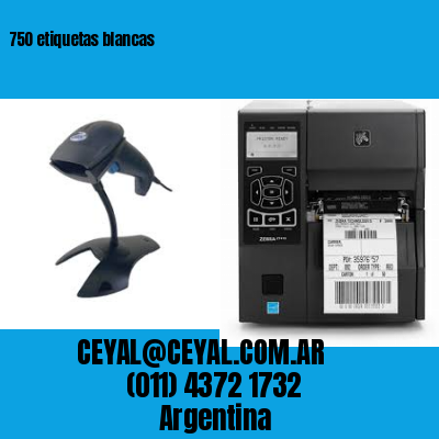 750 etiquetas blancas