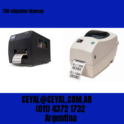 760 etiquetas blancas
