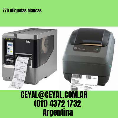 770 etiquetas blancas