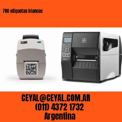 780 etiquetas blancas