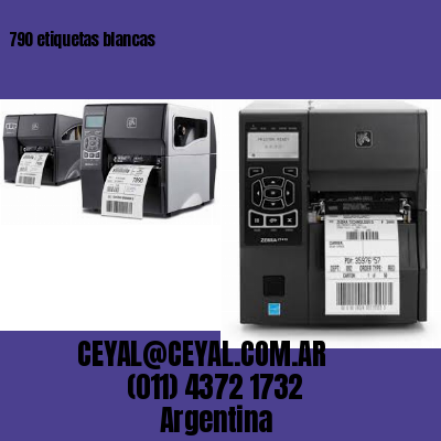 790 etiquetas blancas