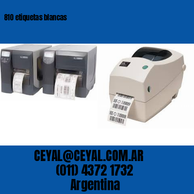 810 etiquetas blancas