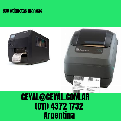 830 etiquetas blancas