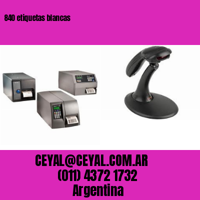 840 etiquetas blancas