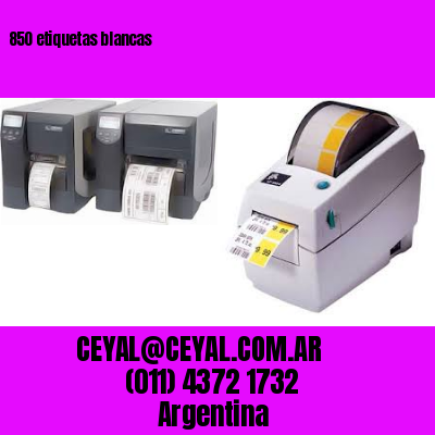 850 etiquetas blancas