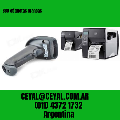 860 etiquetas blancas