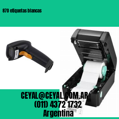 870 etiquetas blancas