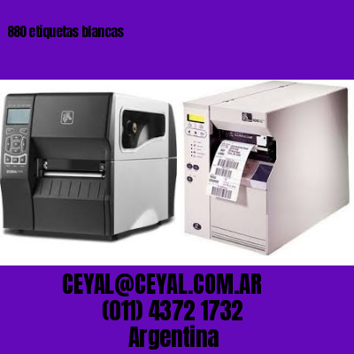 880 etiquetas blancas
