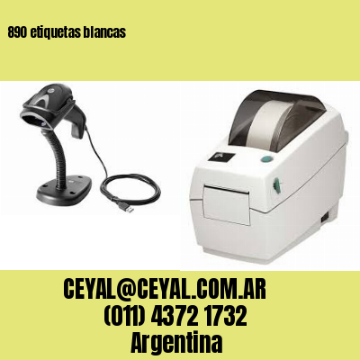 890 etiquetas blancas