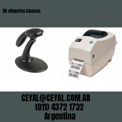 90 etiquetas blancas