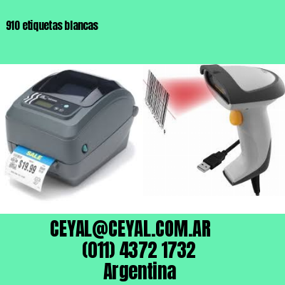 910 etiquetas blancas