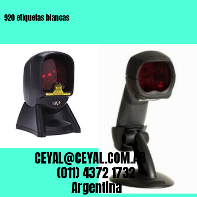 920 etiquetas blancas