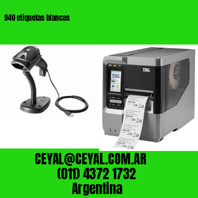 940 etiquetas blancas