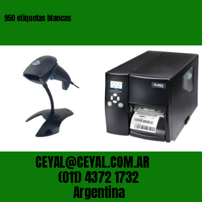 950 etiquetas blancas