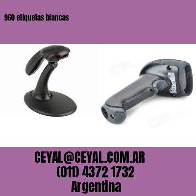 960 etiquetas blancas