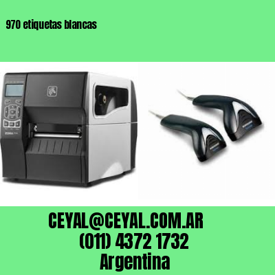 970 etiquetas blancas