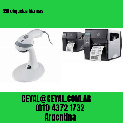 990 etiquetas blancas