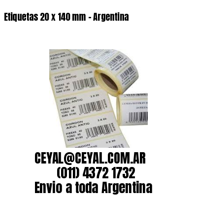 Etiquetas 20 x 140 mm – Argentina