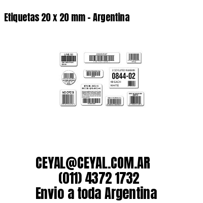 Etiquetas 20 x 20 mm – Argentina