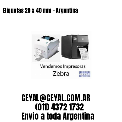 Etiquetas 20 x 40 mm – Argentina