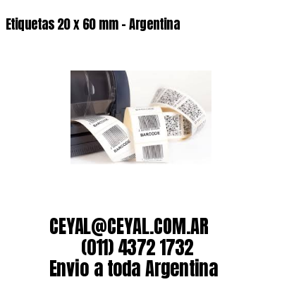 Etiquetas 20 x 60 mm – Argentina
