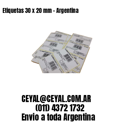 Etiquetas 30 x 20 mm – Argentina