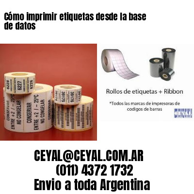 Cómo imprimir etiquetas desde la base de datos
