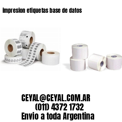 impresion etiquetas base de datos