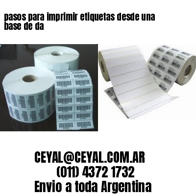 pasos para imprimir etiquetas desde una base de da