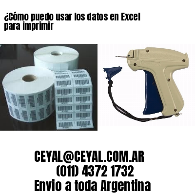 ¿Cómo puedo usar los datos en Excel para imprimir