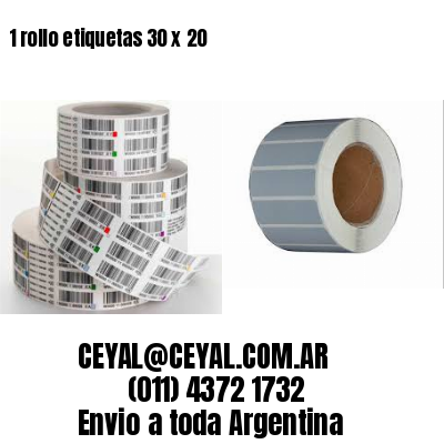 1 rollo etiquetas 30 x 20