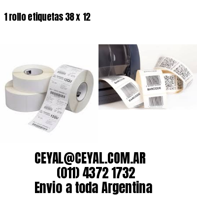 1 rollo etiquetas 38 x 12