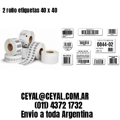 2 rollo etiquetas 40 x 40