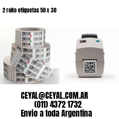 2 rollo etiquetas 50 x 30