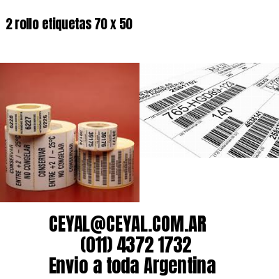 2 rollo etiquetas 70 x 50