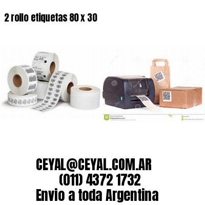 2 rollo etiquetas 80 x 30