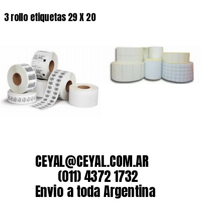 3 rollo etiquetas 29 X 20