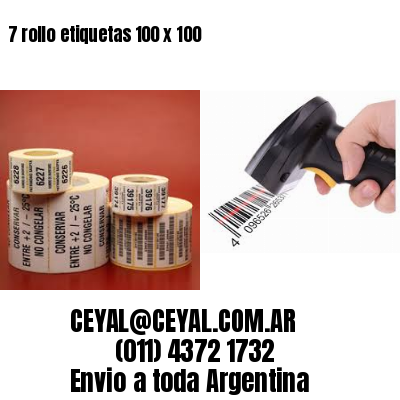 7 rollo etiquetas 100 x 100