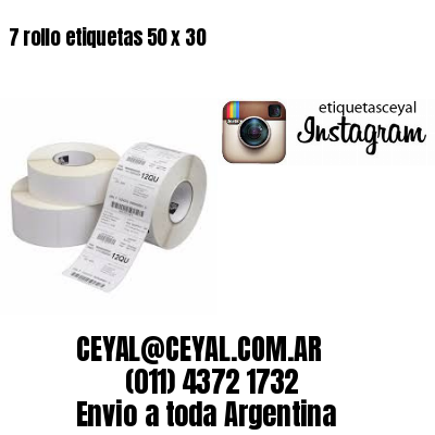 7 rollo etiquetas 50 x 30