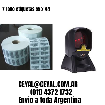 7 rollo etiquetas 55 x 44