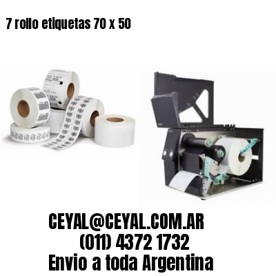 7 rollo etiquetas 70 x 50