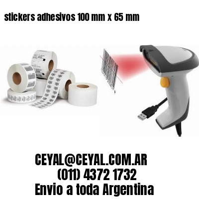 stickers adhesivos 100 mm x 65 mm