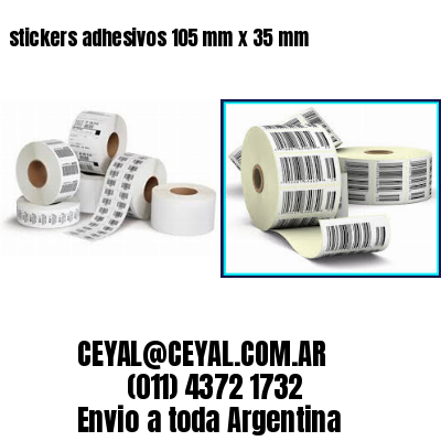 stickers adhesivos 105 mm x 35 mm