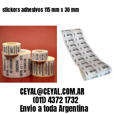 stickers adhesivos 115 mm x 30 mm