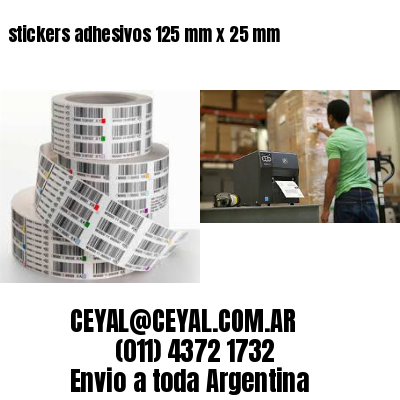 stickers adhesivos 125 mm x 25 mm