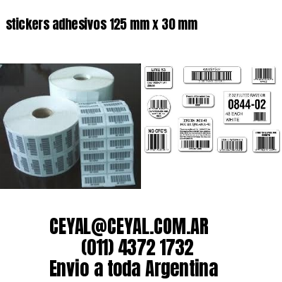 stickers adhesivos 125 mm x 30 mm